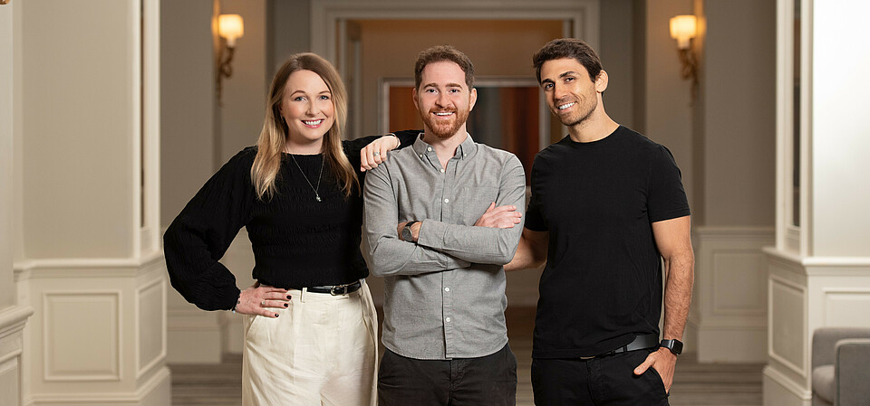 Unframe founders The Unframe founders, Larissa Schneider (COO), Shay Levi (CEO), and Adi Azarya (VP R&D)