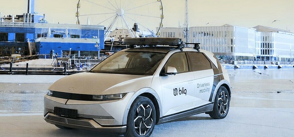 Bliq Driverless vehicle in Helsinki, Finland
