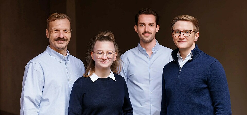 Integral founders, Anil Can Baykal and Lukas Zoerner, and cleverlohn founders, Darleen Warda and Ole Wohltmann Integral founders, Anil Can Baykal and Lukas Zoerner, and cleverlohn founders, Darleen Warda and Ole Wohltmann
