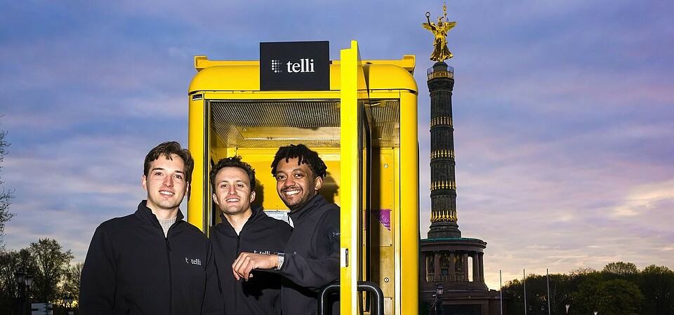 Finn, Philipp, and Seb - the founders of telli Finn, Philipp, and Seb - the founders of telli